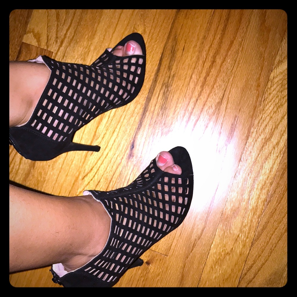 London Rebel cage heels 4.5inch asos